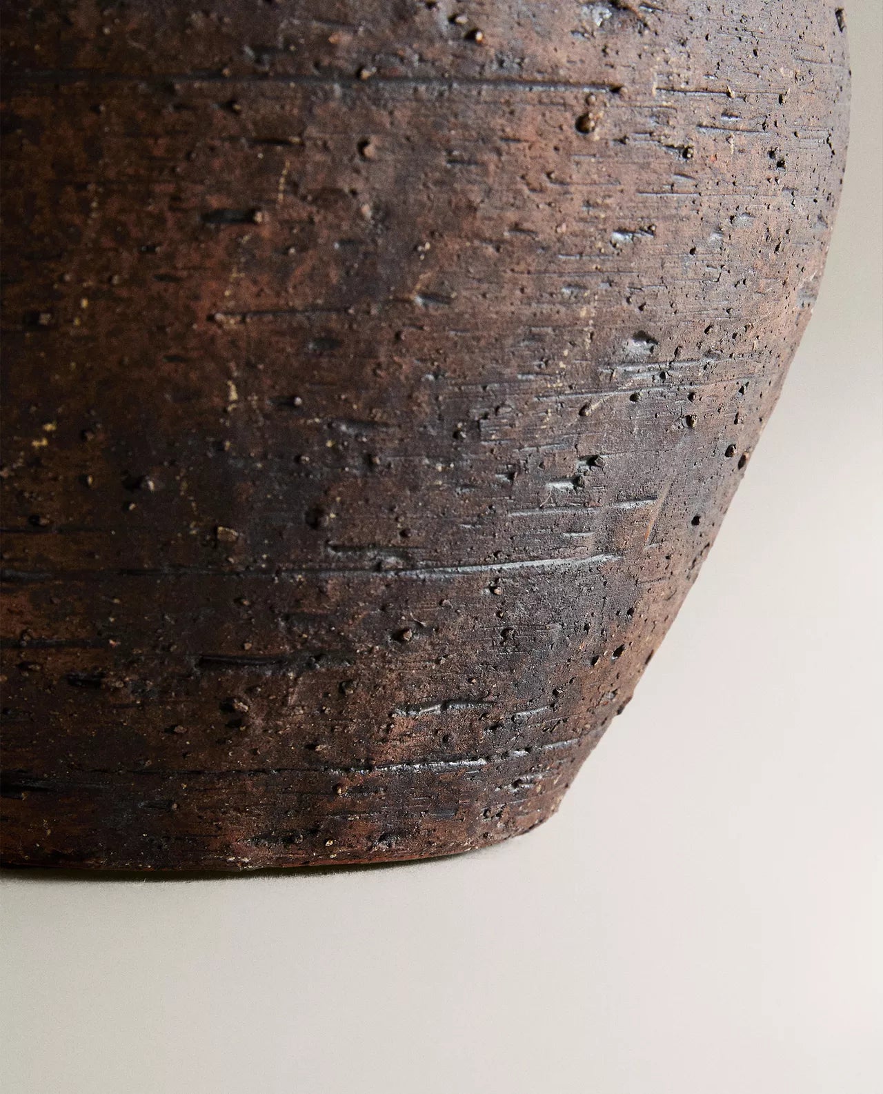 Textured ceramic vase