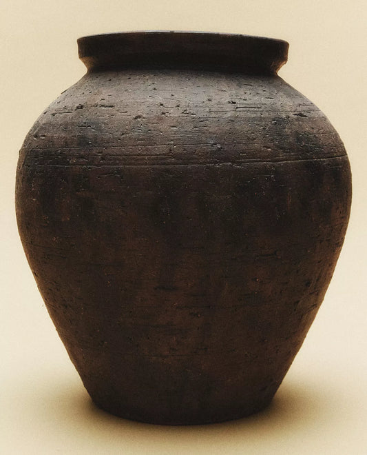 Textured ceramic vase